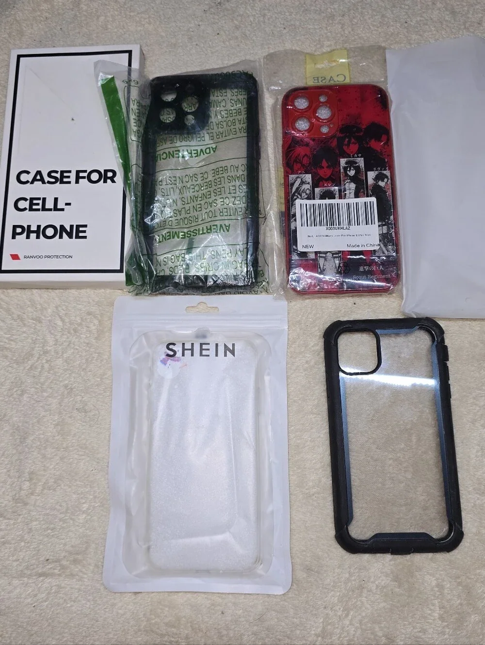 Lot of 6 phone Cases New Mixed Various